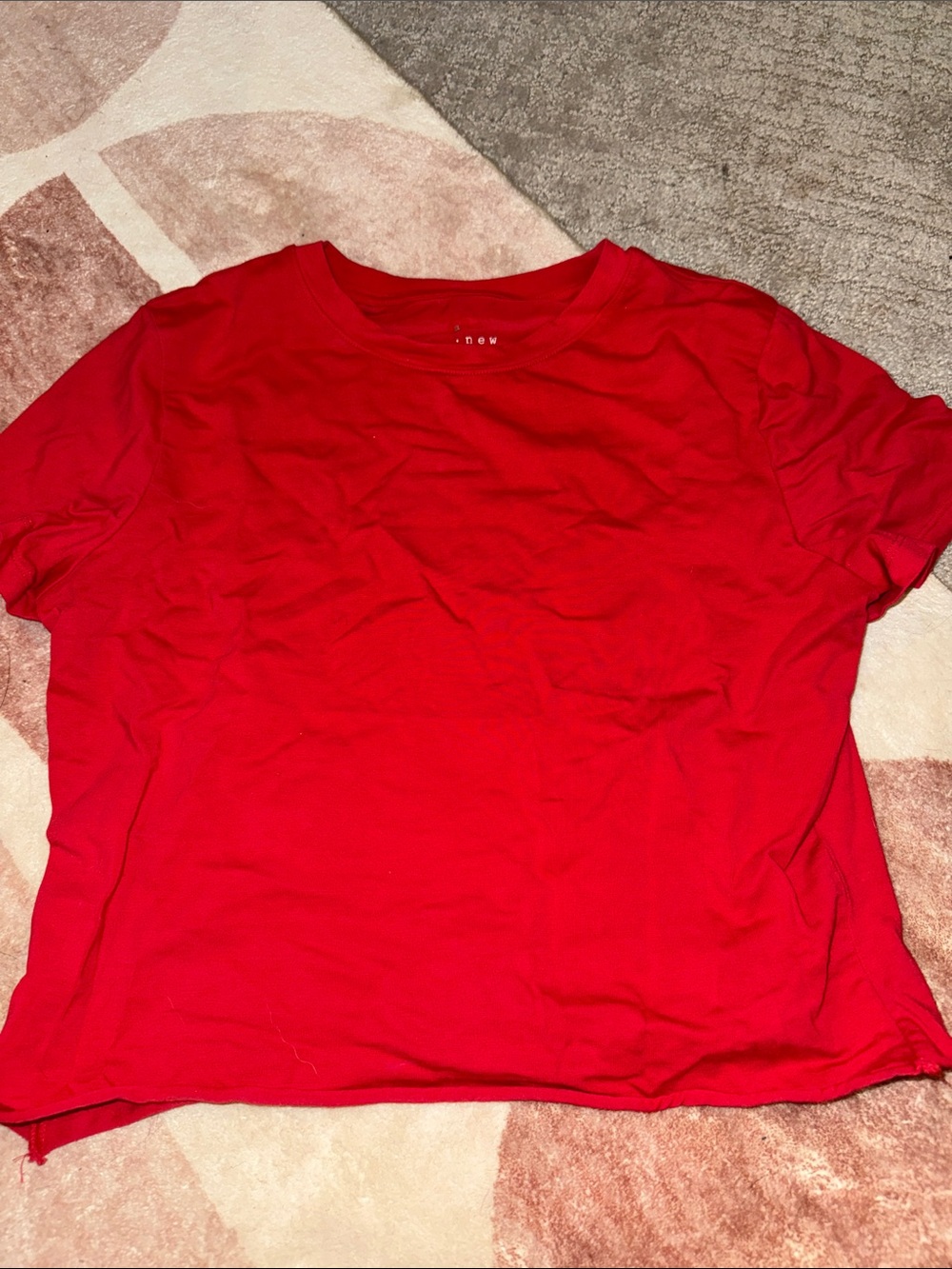 New Red Crewneck Women's Tee